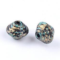 Antique Style Acrylic Beads, Bicone, Antique Bronze, 11x14mm, Hole: 2mm, about 550pcs/500g(OACR-S013-3623A)