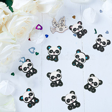 18Pcs 3 Colors Panda Silicone Beads(SIL-OC0001-08)-5
