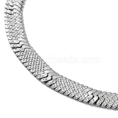 304 Stainless Steel Herringbone Chain Necklaces(NJEW-P282-06P)-3