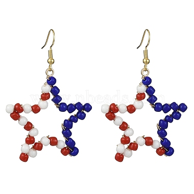 Colorful Star Seed Beads Earrings
