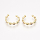 Brass Cubic Zirconia Cuff Earrings(EJEW-S201-183)-1