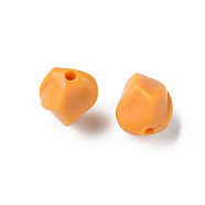 Opaque Acrylic Beads, Nuggets, Orange, 16.5x15x13.5mm, Hole: 2.5mm, about 340pcs/500g(MACR-S373-140-A07)