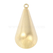 Ion Plating(IP) 304 Stainless Steel Pendants, Manual Polishing, Teardrop Charm, Real 18K Gold Plated, 28x13.5x11.5mm, Hole: 1.6mm(STAS-P366-60G)