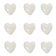 Natural Trochid Shell/Trochus Shell Beads, Bleach, Heart, Seashell Color, 10x10x3mm, Hole: 0.8mm, 30pcs/bag(SHEL-CJ0001-21)