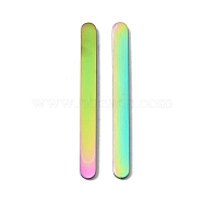 Rainbow Color 304 Stainless Steel Flat Ring Blanks, Stamping Blanks Finger Ring Finding, 52x5x1.5mm(FIND-WH0044-93M)