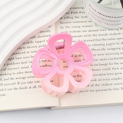 Gradient Hollow Flower Plastic Claw Hair Clips, Hair Accessories for Women Girl, Pink, 65x60mm(PW-WG87417-03)