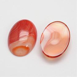 Natural Carnelian Cabochons, Dyed & Heated, Oval, 25x18x7~10mm.(G-D860-A22)