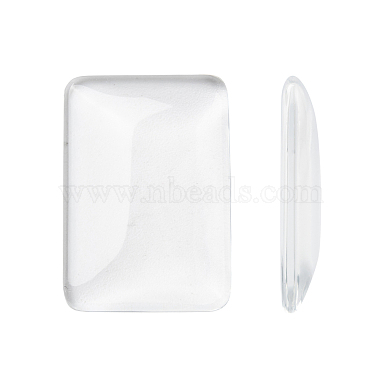 33mm Clear Rectangle Glass Cabochons
