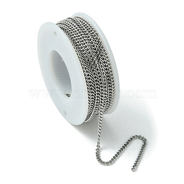 304 Stainless Steel Curb Chain Twist Link Chains(CHS-K001-18-2.2mm)-4