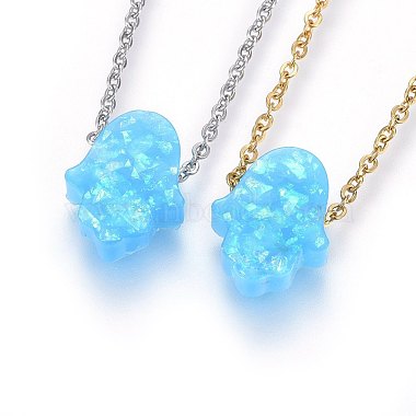 SkyBlue Stainless Steel Necklaces