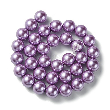 brins de perles rondes en verre teinté écologique(HY-A002-12mm-RB056)-2