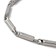 Non-Tarnish 201 Stainless Steel Bar Link Chain Necklaces for Men Women(NJEW-G112-07D-P)-2