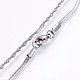 304 Stainless Steel Singapore Chain Necklaces(NJEW-O102-31P)-2