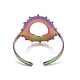 Placage ionique (ip) couleur arc-en-ciel 304 anneau de manchette ouvert en acier inoxydable beignet pour femme(RJEW-C025-21M)-3