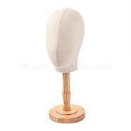 Wooden Cap Display Stand, for Hat Rack, Cap and Wig Storage Holder Display Stand, BurlyWood, 15.5x47cm(AJEW-I051-02A)