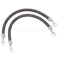 Alloy Rhinestone Round Rope Bag Straps, with Lobster Claw Clasps, Bisque, 29.7x1.17cm(FIND-WH0419-41C)