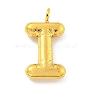 Ion Plating(IP) 304 Stainless Steel Pendants, Letter Charm, Golden, Letter I, 17x9x3mm, Hole: 2mm(STAS-C102-15G-I)