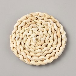 Handmade Corn Straw Woven Placemats, Heat Insulation Pads, for Dining Table, Cornsilk, 100x12~13mm(AJEW-TAC0035-16)