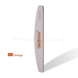 180/240 Grit Nail File, Double-sided Sponge Polish Strip File, Burnishing Stick, Sandpaper Nail Buffer, Waterproof, Orange, 178x28x5.5mm(MRMJ-T031-31G)