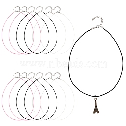 30Pcs 3 Colors Waxed Cotton Cord Necklace Making, with Alloy Lobster Claw Clasps and Iron End Chains, Mixed Color, 17.12 inch(43.5cm), 1.5mm, 10pcs/color(MAK-YW0001-27)