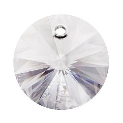 Preciosa&reg Crystal Pendants, Czech Crystal, 433 61 306 Rivoli, 00030 Crystal, 10mm, Hole: 1.4mm(Y-PRC-PA10-00030)