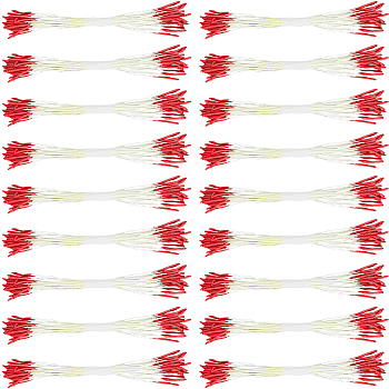 Rope with Plaster Artificial Fzlower Core for Hairpin Accessories, Crimson, 85x0.5mm, about: 20~25pc/set