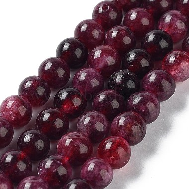 Dark Red Round Malaysia Jade Beads