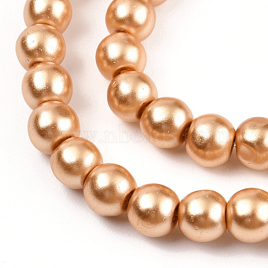 Baking Painted Pearlized Glass Pearl Round Bead Strands(HY-Q003-4mm-36A)-3