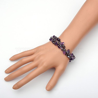 Bracelets de pierres précieuses pour femmes à la mode(BJEW-JB01569-02)-4