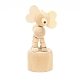 Schima Wood DIY Elephant Small Animal Desktop Ornaments(DJEW-TAC0001-03)-2