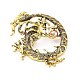 Dragon Rhinestone Brooch Pins(JEWB-K018-10AG)-1