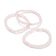 Naturelle quartz rose de perle bracelets extensibles(BJEW-A117-B-11)-4
