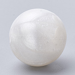 Food Grade Eco-Friendly Silicone Beads, DIY Necklaces Making, Round, Snow, 12mm, Hole: 2mm(X-SIL-R008B-21)