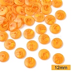 50Pcs Resin Beads, Imitation Beeswax Beads, Flat Round, Gold, 12x2.6mm(RESI-YW0004-31D)