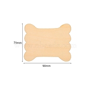 Plywood Thread Winding Boards, for Embroidery Cross-Stitch Sewing Craft, 98x79mm(PW-WG90511-03)