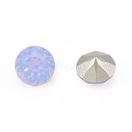 K9 Glass Rhinestone Cabochons, Pointed Back & Back Plated, Faceted, Diamond, Violet, 8x6mm(MRMJ-N029-16-03)