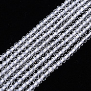Glass Beads Strands, Faceted, Rondelle, Clear, 2mm, Hole: 0.5mm, about 192~194pcs/strand, 12.99~13.39 inches(33~34cm)(EGLA-S174-23A-04)