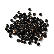 6/0 Opaque Glass Seed Beads, Round Hole, Rondelle, Black, 4~4.5x3~4mm, Hole: 0.8~1.5mm(SEED-P005-A08)
