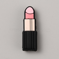 Cosmetics Silicone Focal Beads, Lipstick, 30.5x10x8mm, Hole: 2mm(SIL-WH0020-11B)