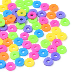 Plastic Beads, for DIY Jewelry Crafts Supplies, Disc/Flat Round, Mixed Color, 6x1mm, Hole: 1.8mm, about 15500pcs/500g(X1-KY-N019-01)