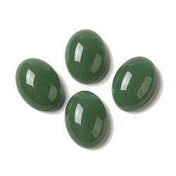 Glass Cabochons, Imitation Gemstone, Oval, Sea Green, 18x13x6.5mm(GLAA-B017-06E-02)