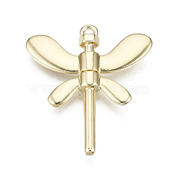 Rack Plating Alloy Pendants, Cadmium Free & Lead Free, Dragonfly, Light Gold, 33x29x4mm, Hole: 1.8mm(PALLOY-T077-68A-LG-RS)
