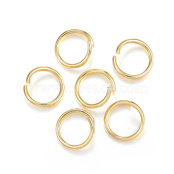 304 Stainless Steel Jump Rings, Open Jump Rings, Real 24K Gold Plated, 10x1.2mm(X-STAS-F084-15G)