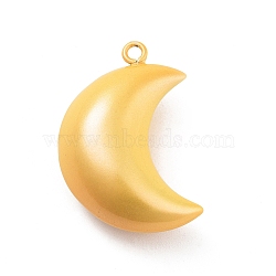 Brass Pendants, Moon, Gold, 37x24.5x13.5mm, Hole: 3mm(KK-A213-01D)