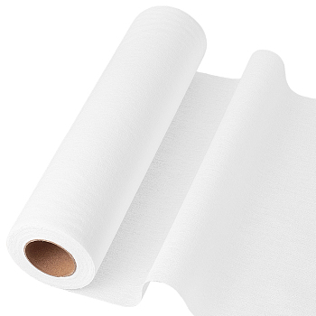 Cotton Hot Melt Adhesive Lining Fabric, for Garment Accessories, White, 270x0.3mm, 10 yards/roll