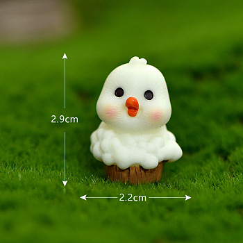 Resin Duck Figurines, for Dollhouse, Home Display Decoration, Bathing Duck, Mint Cream, 29x22mm