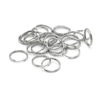 304 Stainless Steel Split Rings, Double Loops Jump Rings, Stainless Steel Color, 7x1.5mm, Inner Diameter: 5.5mm, Single Wire: 0.7mm thick