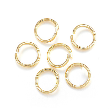 304 Stainless Steel Jump Rings, Open Jump Rings, Real 24K Gold Plated, 10x1.2mm