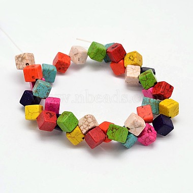 Cube Synthetic Turquoise Bead Strands(X-G-M150-24)-2
