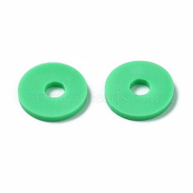 Flat Round Eco-Friendly Handmade Polymer Clay Beads(CLAY-R067-10mm-06)-2